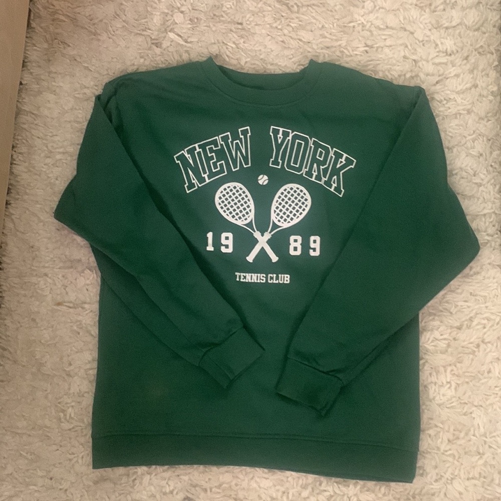 Green New York 1989 Tennis Club Sweatshirt